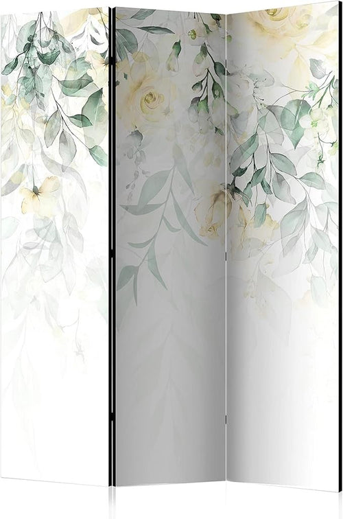 Leaf Rose 3 Panel Room Divider 135x172cm Folding Screen Nature Decor