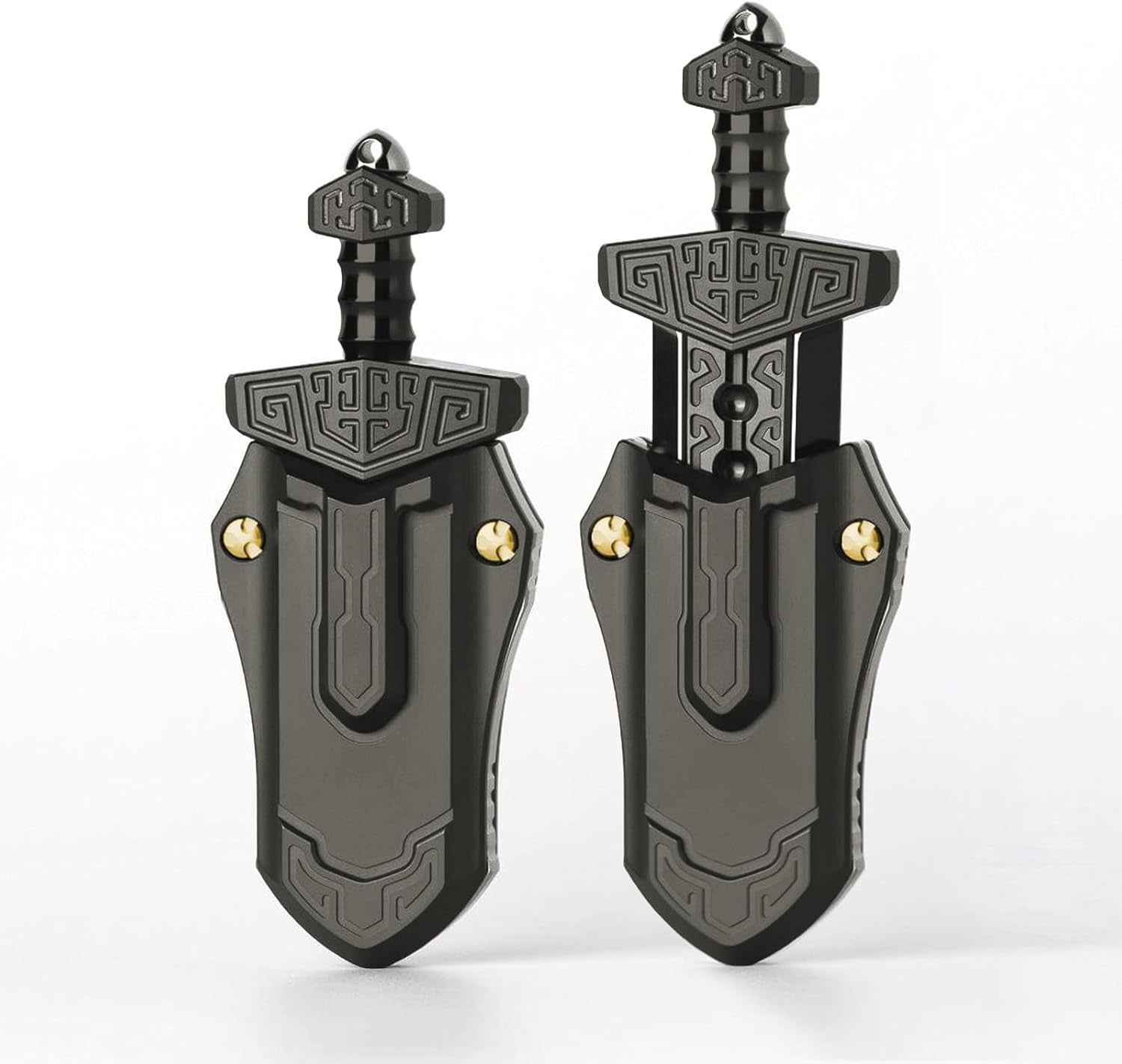 Metal Sword Fidget Slider Clicker EDC Stress Relief Pocket Toy