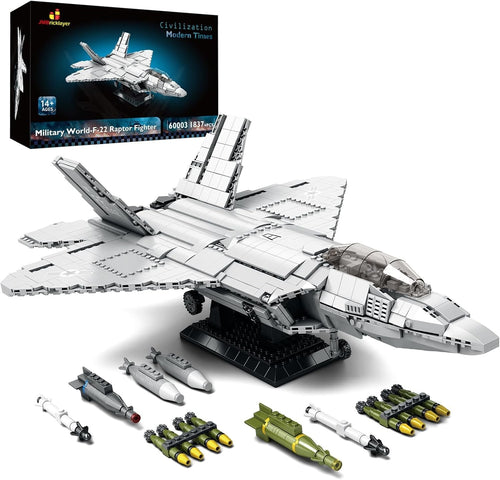 F22 Raptor Fighter Jet Building Blocks Set 1837 PCS – Military Model Toy