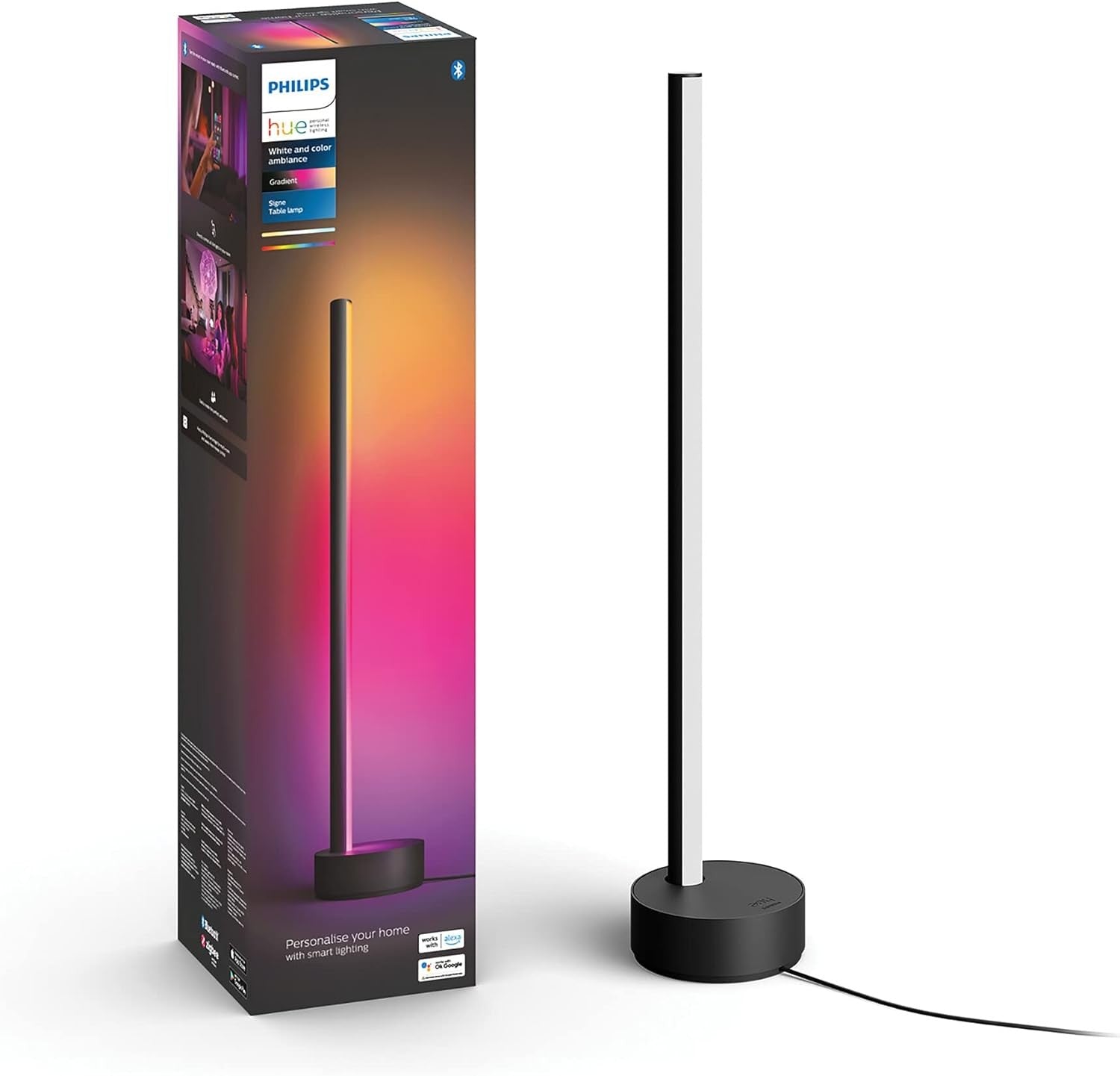 Smart LED Table Lamp Gradient Colour App Voice Control Ambient Mood Light