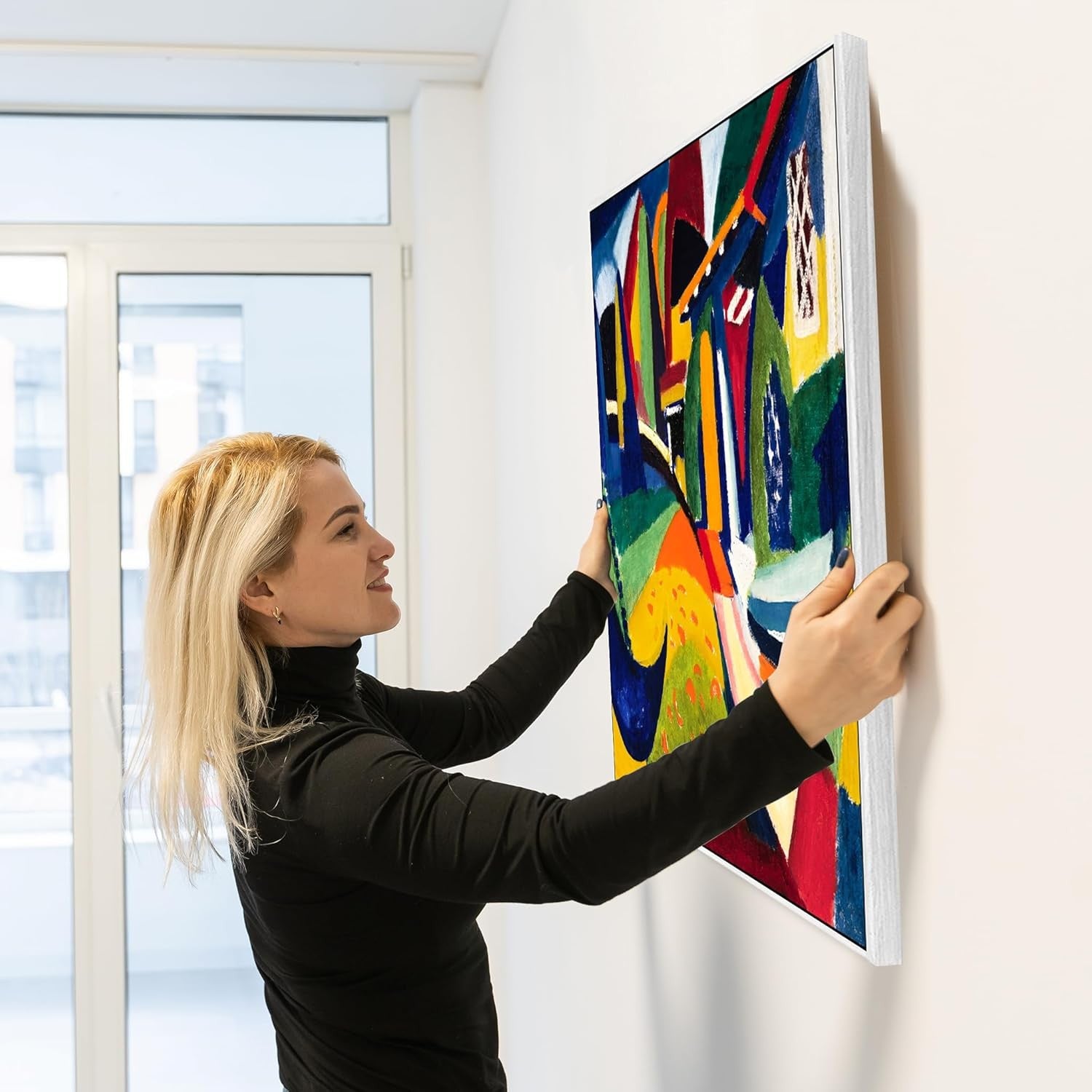 Premium XL Abstract Colourful Wall Art Canvas Print 100 x 84 cm Decor