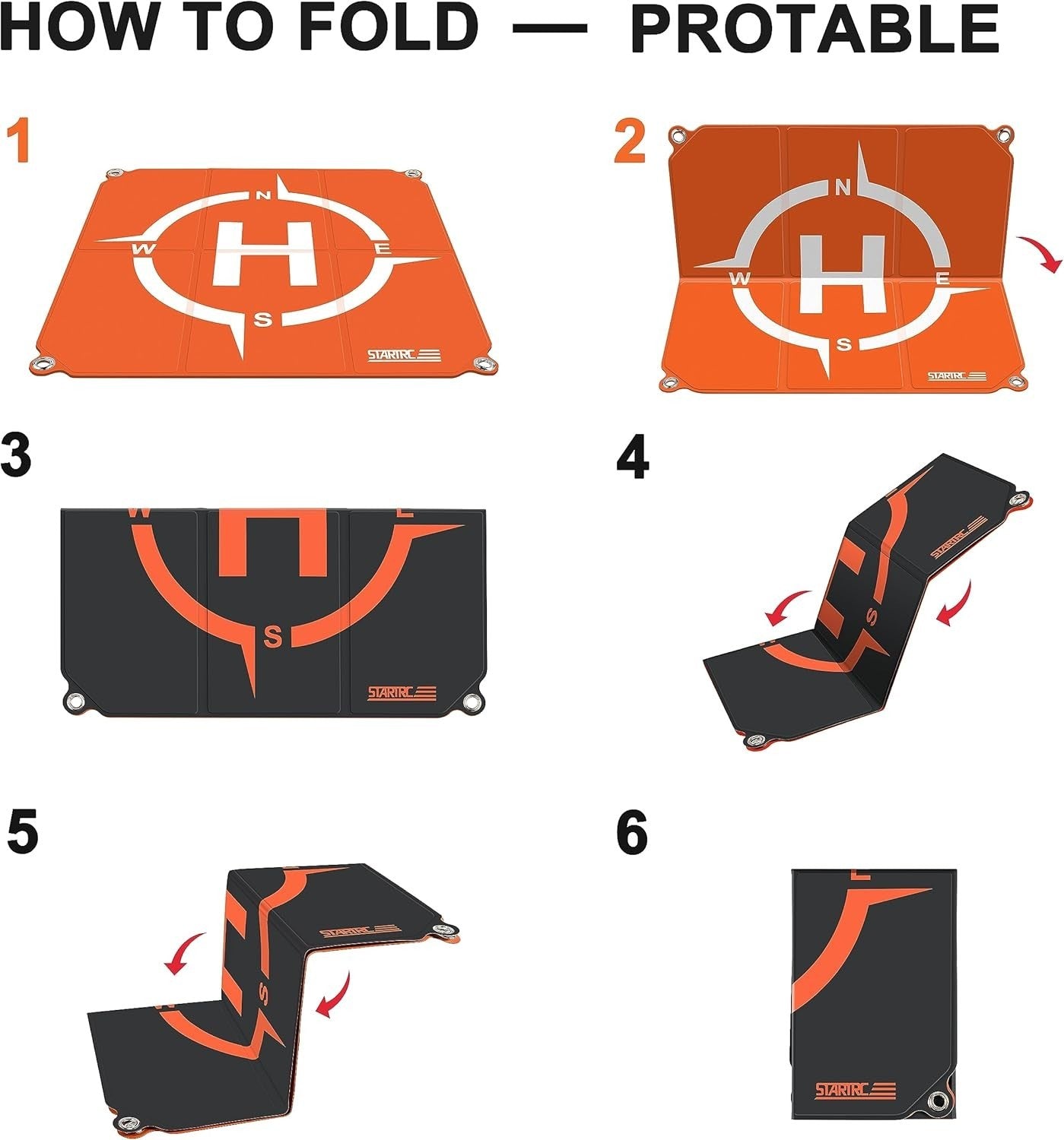 Foldable Waterproof Drone Landing Pad 55cm Portable Helipad for All Models