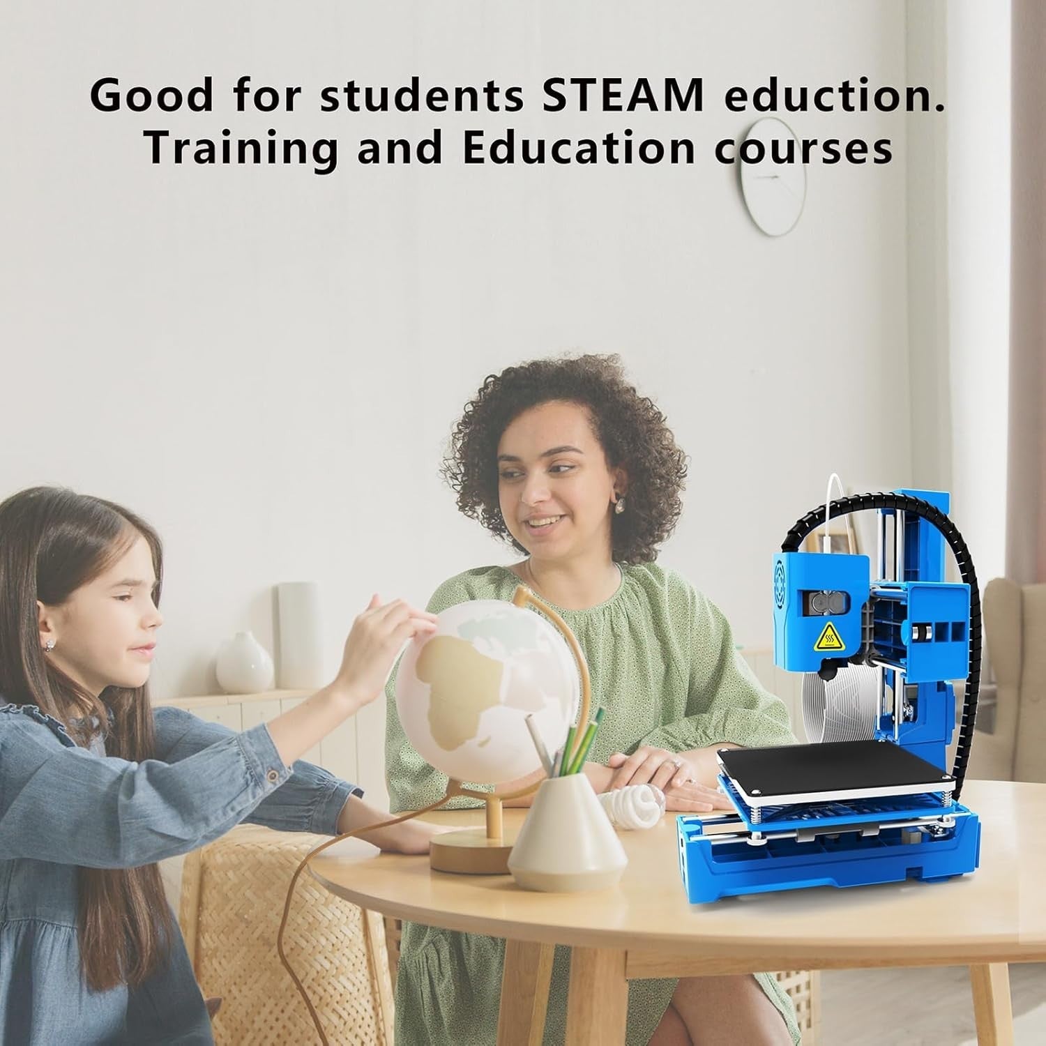 Mini 3D Printer for Kids Beginners One-Key Print 100x100x100mm PLA