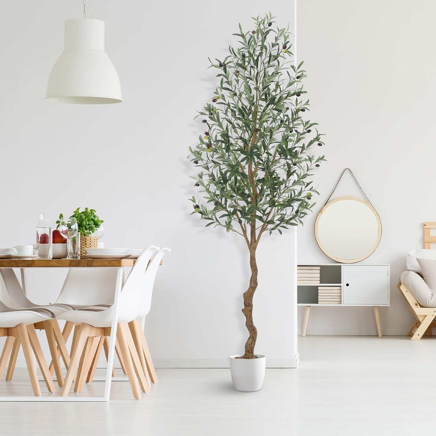 6ft Artificial Olive Tree 180cm Potted Faux Plant w/ Fruits Indoor Outdoor Decor