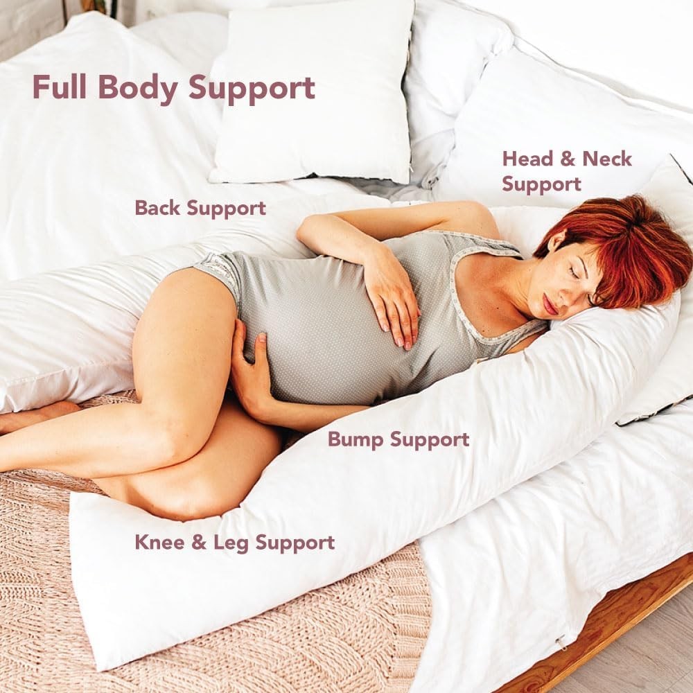 U Shaped Pregnancy Body Pillow Full Support Maternity Side Sleeper Cushion
