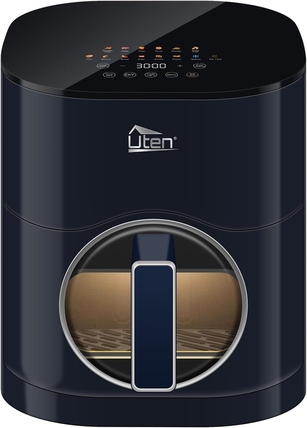 Dual Blaze Air Fryer 5.5L Sapphire Blue Window 14 Presets Colour Screen Fast