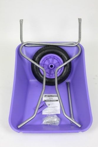 85L Purple Plastic Wheelbarrow – Lightweight Garden Barrow w/ Steel Frame