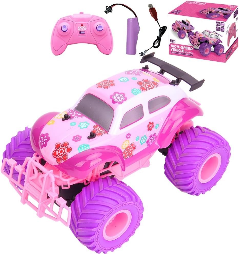 Pink RC Off-Road Jeep for Girls 4-14 – Rechargeable Climbing Toy Car, Gift