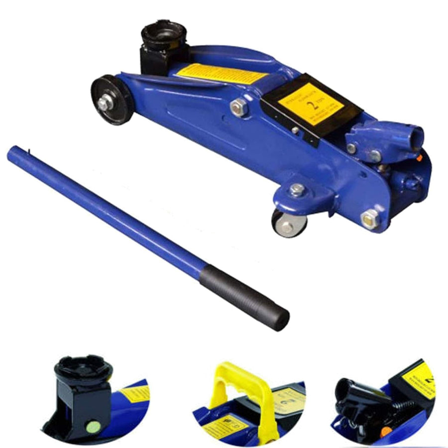 2 Ton Low Profile Trolley Jack Quick Lift 135–320mm Heavy Duty w/ Handle & Case