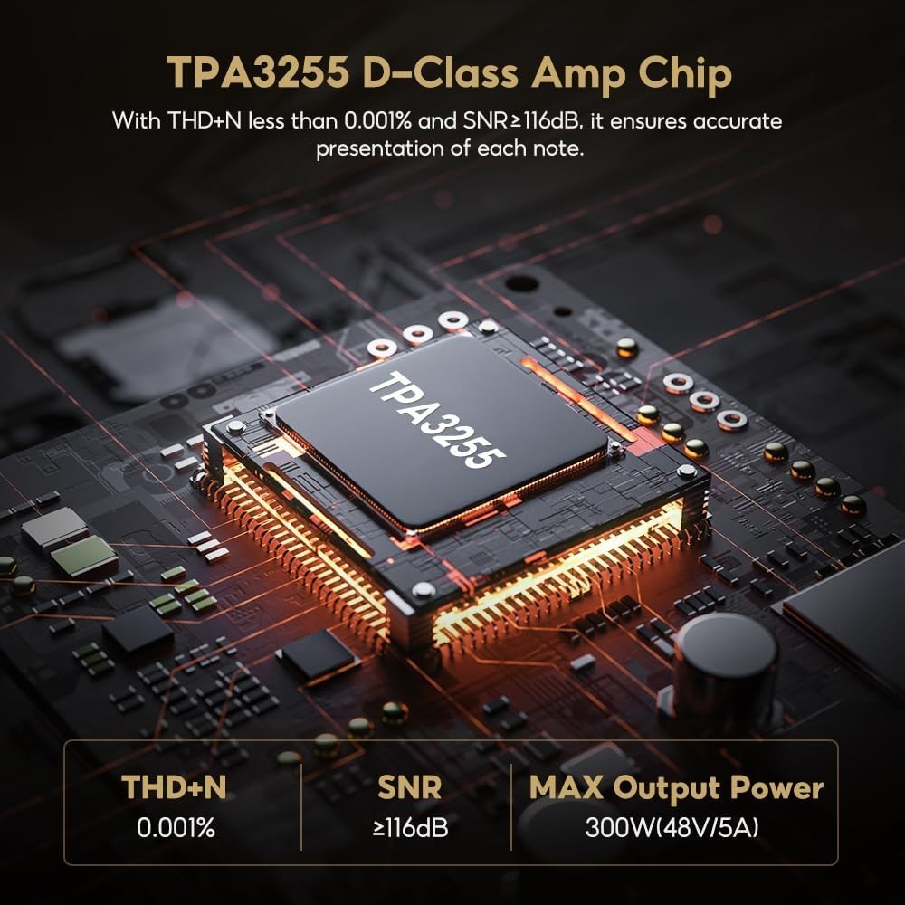 600W Mono Class D Power Amplifier TPA3255 PFFB RCA XLR Subwoofer Input