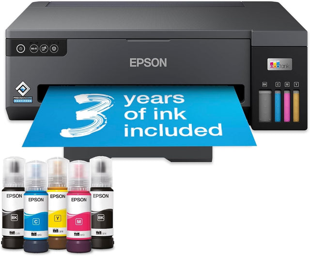 A3 Wi-Fi Ink Tank Printer Black | High Volume Low-Cost Borderless Prints