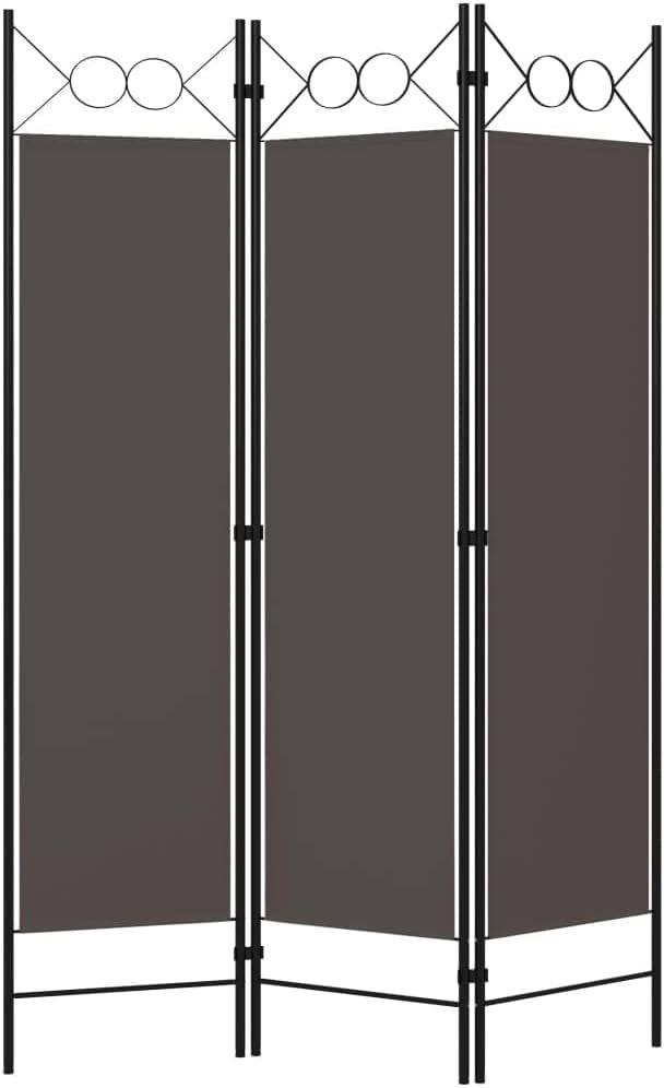 Anthracite Grey 3 Panel Room Divider 180cm Folding Privacy Screen