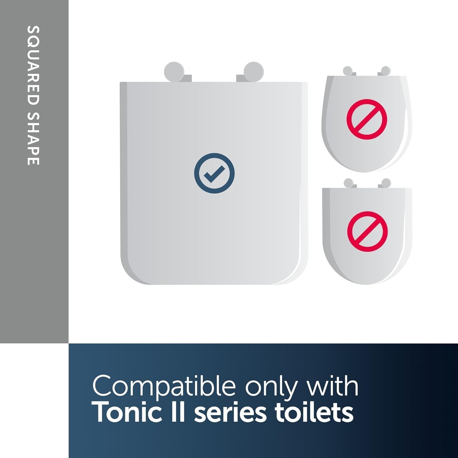 Tonic II WC Toilet Seat White Soft Close Quick Release Duroplast