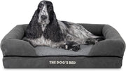 Medium Orthopedic Dog Bed Plush Memory Foam 77x60cm Grey