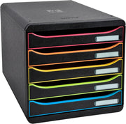 5-Drawer Desktop File Organiser A4+ Documents Recycled Plastic