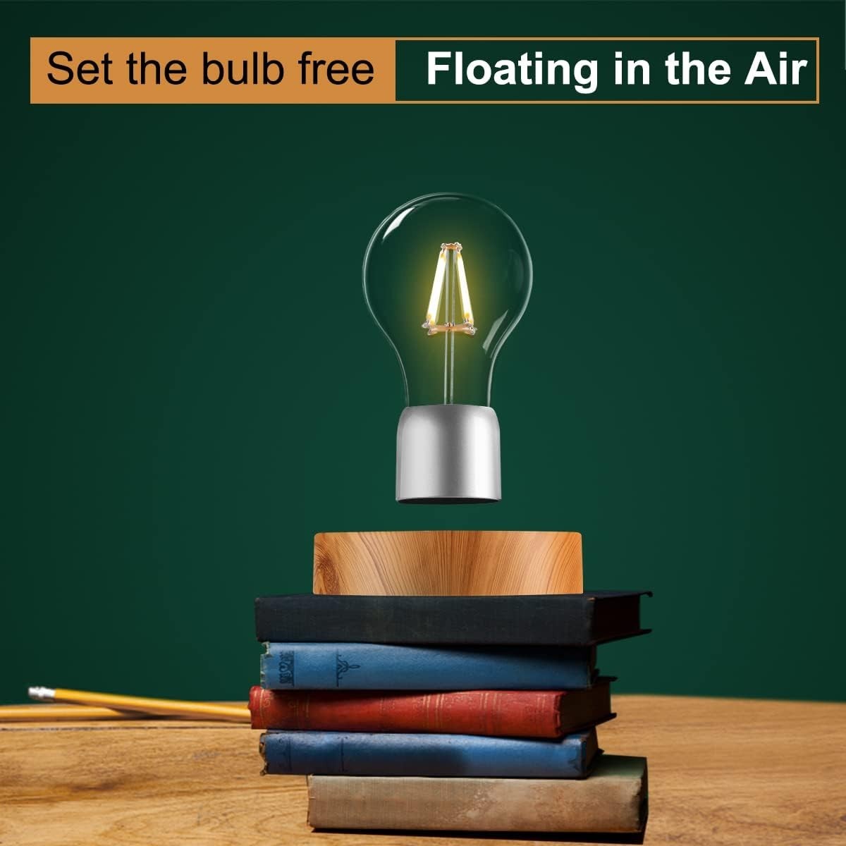 Floating Light Bulb Lamp Magnetic Levitating LED Touch Desk Night Light