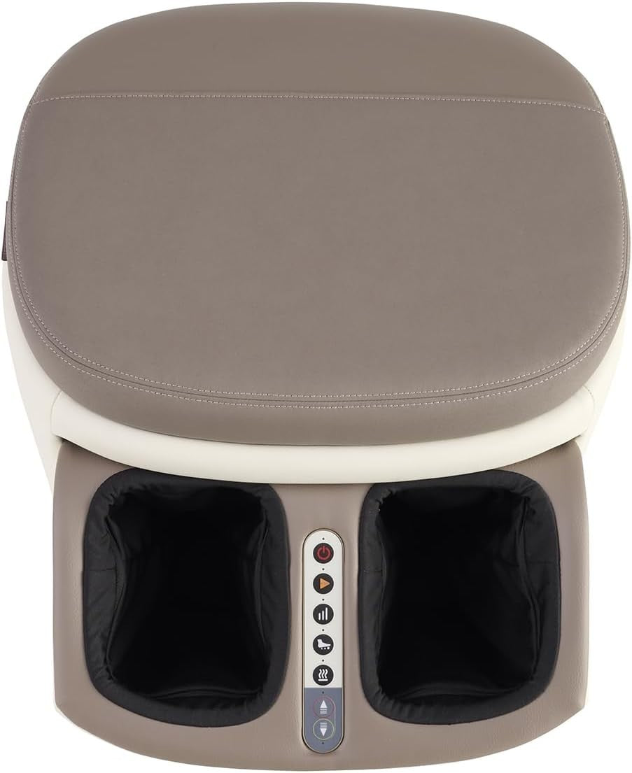 Luxury Ottoman Foot Massager with Heat & Air Compression Auto Programs