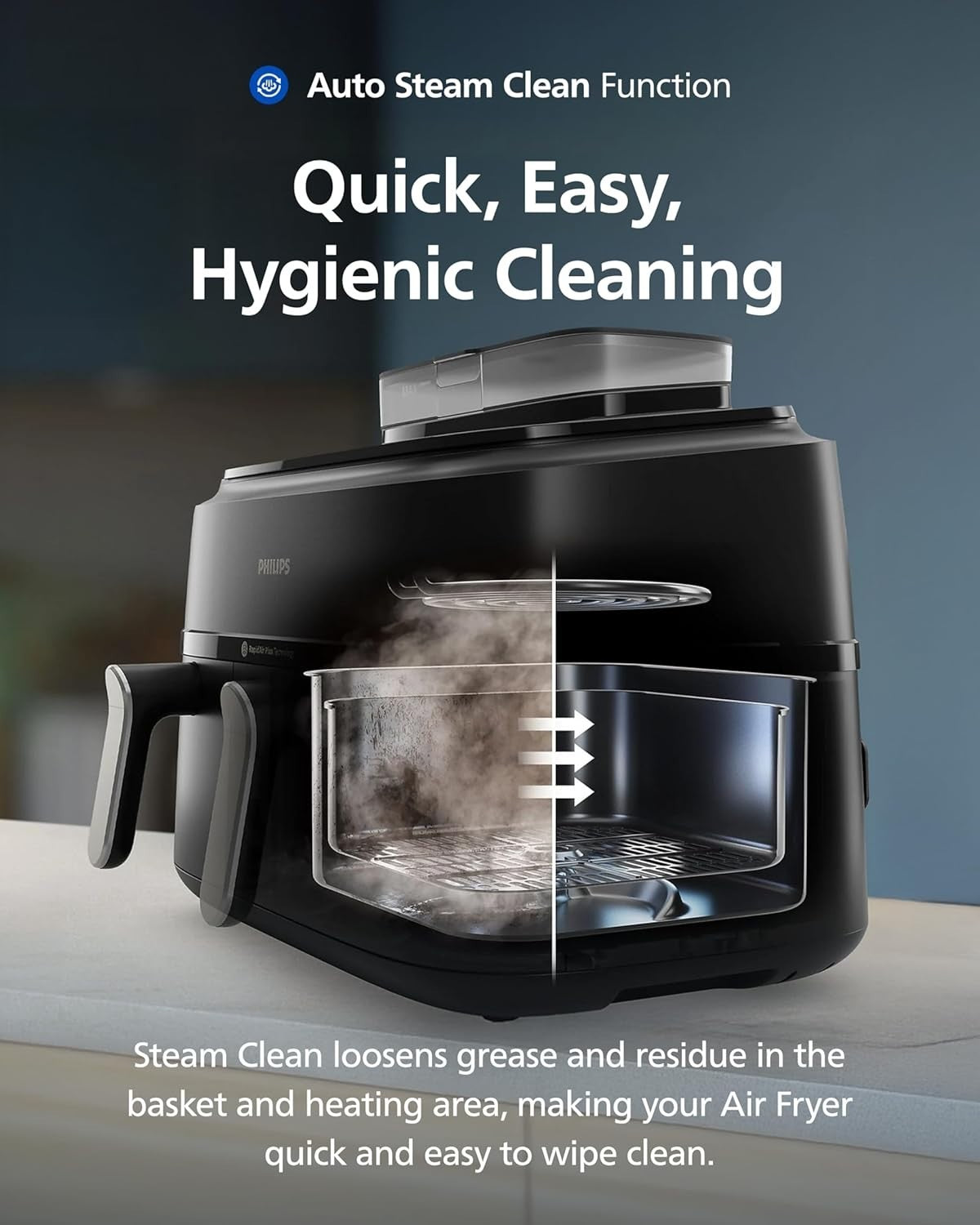 Dual Basket Air Fryer 9L with Steam | 19 Programs RapidAir Plus Healthy Cooker