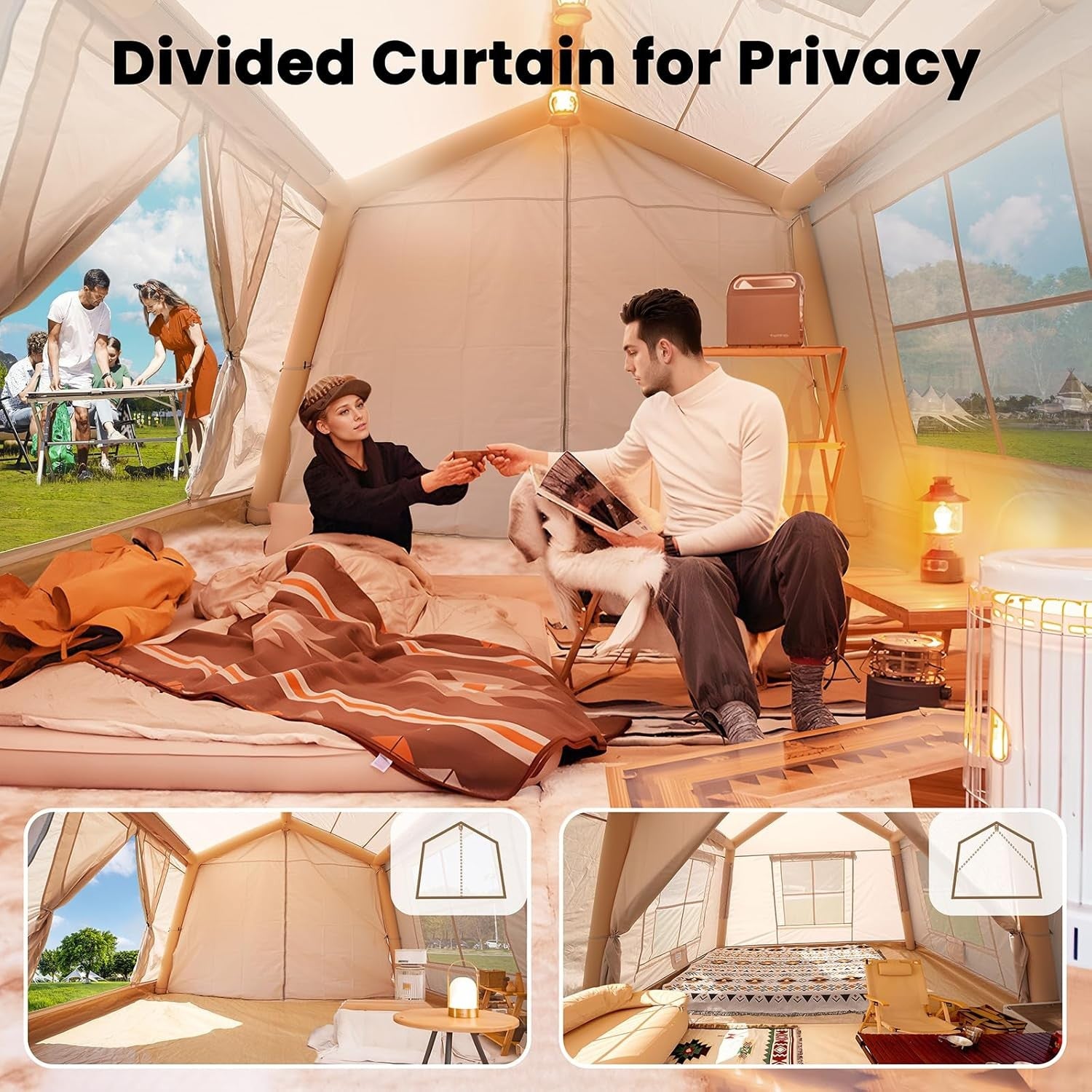 Inflatable Camping 4 Season Waterproof Oxford Air Glamping