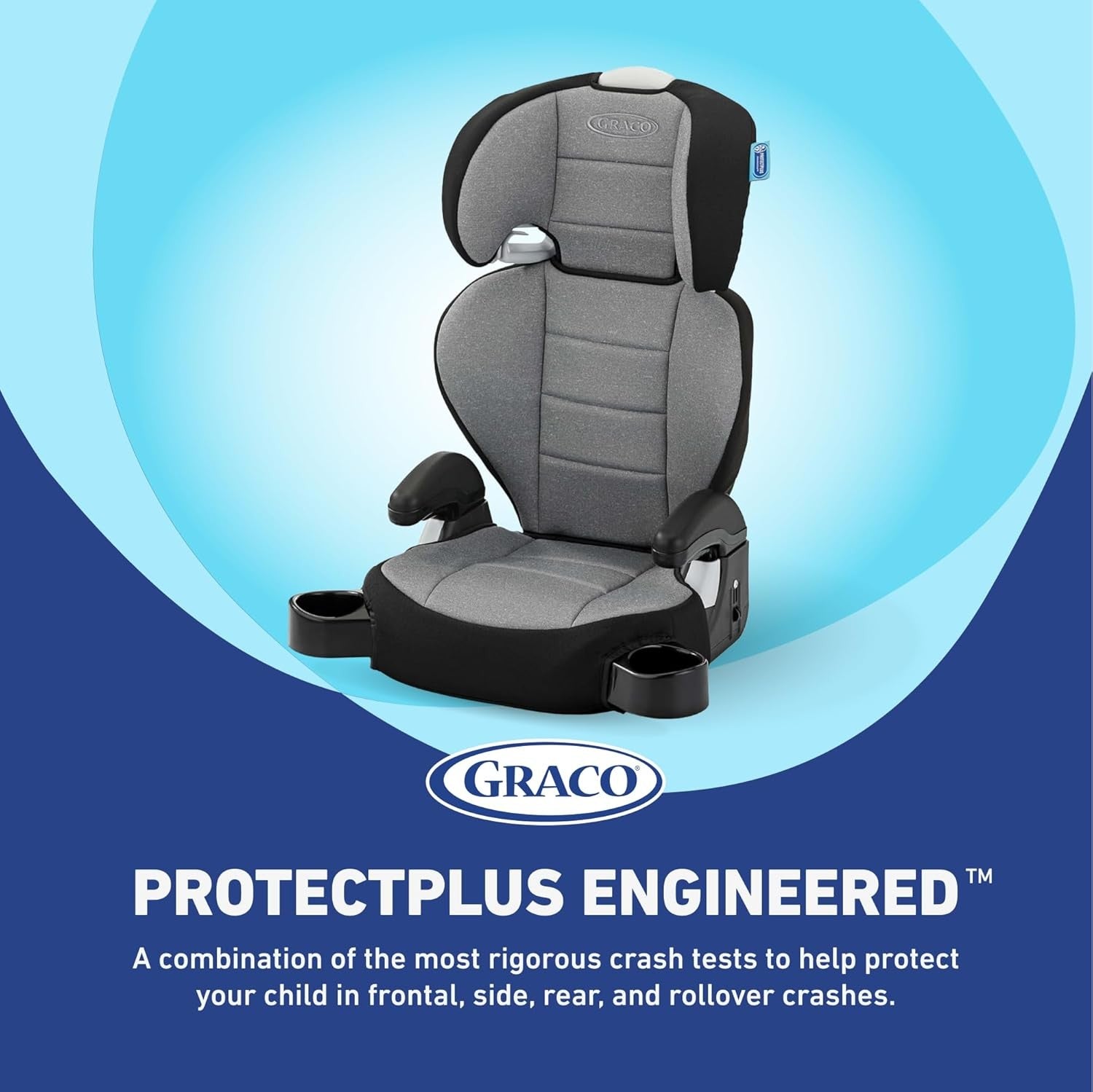 Highback Booster Car Seat 2-in-1 Convertible Seat Belt Kids Seat with Cup Holder
