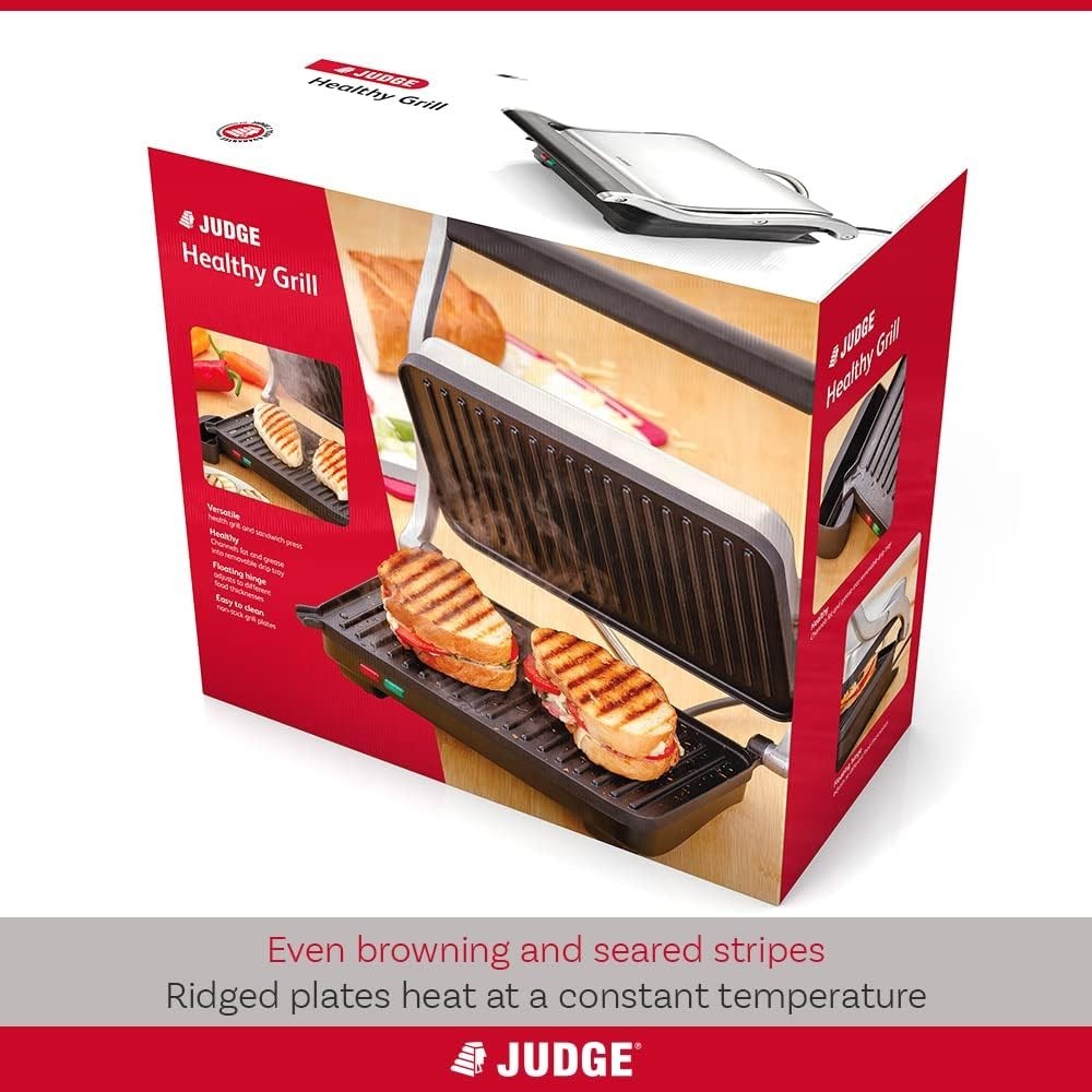Panini Press & Sandwich Grill Floating Hinges Non-Stick Health Grill