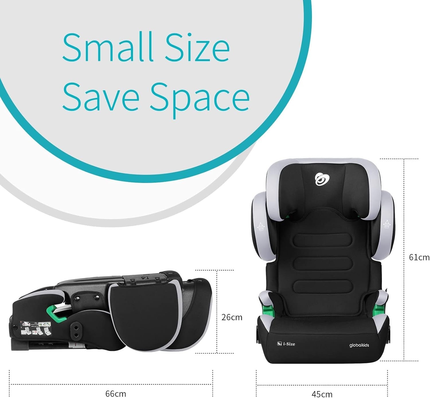 i-Size High Back Booster Car Seat ISOFIX 3–12 Years Side Impact Protection