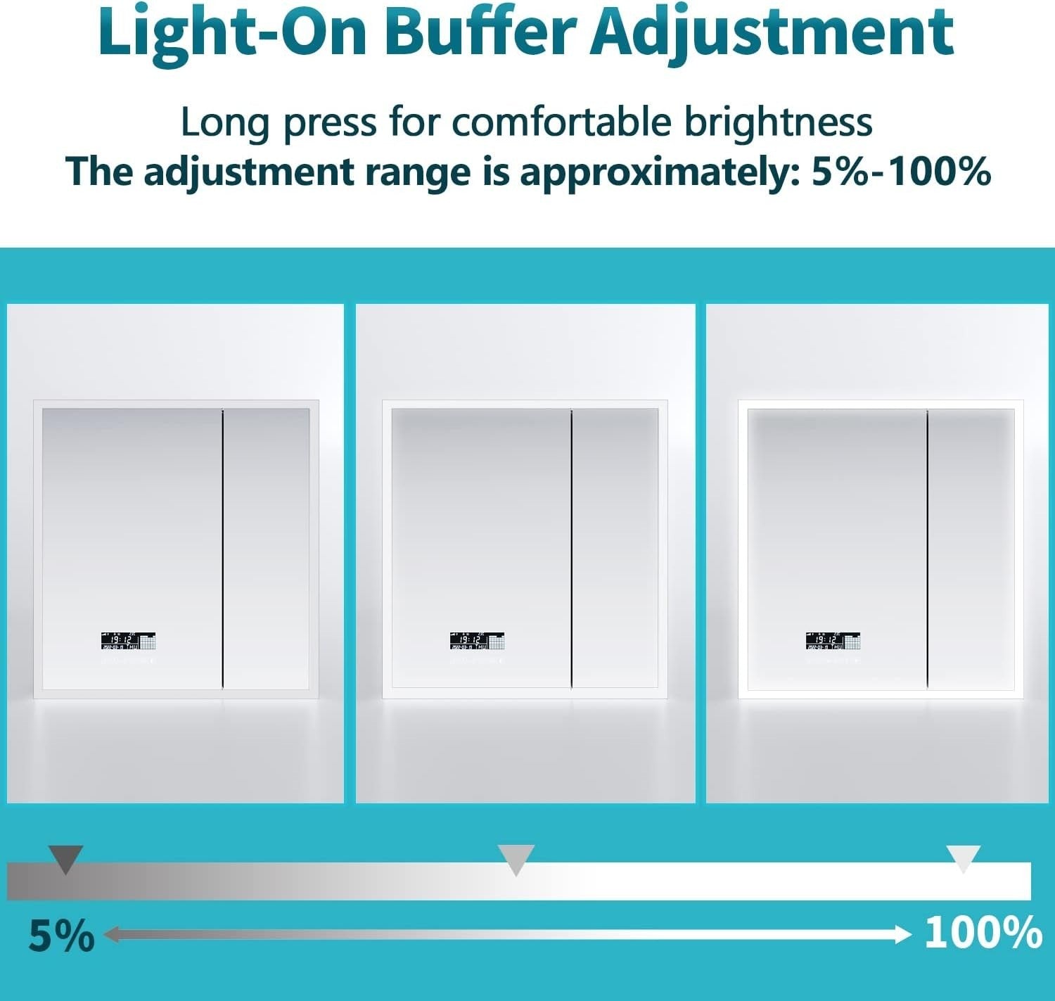 LED Bathroom Mirror Cabinet 600x630mm Bluetooth Demister Shaver Socket
