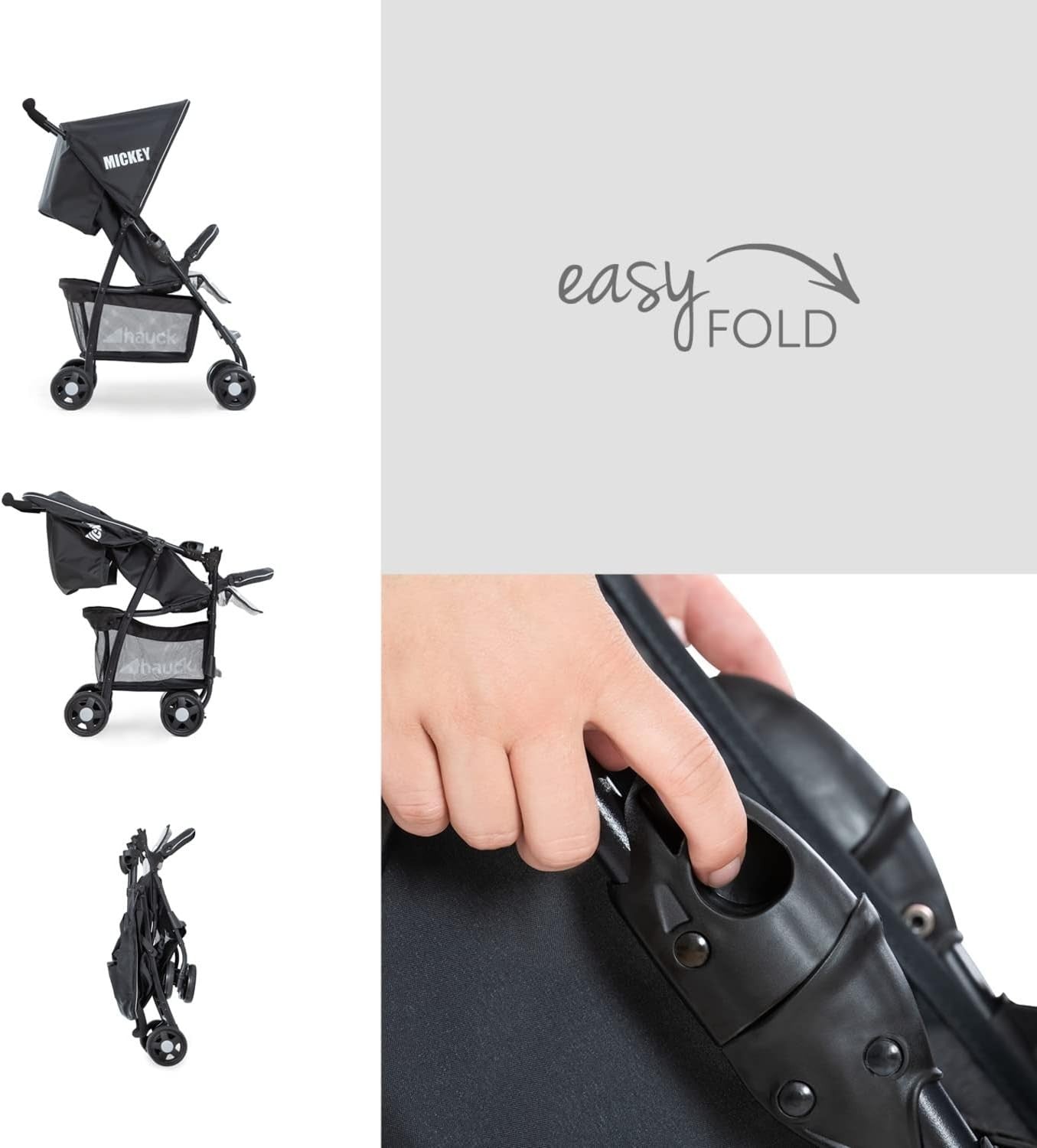 Mickey Stars Travel Pushchair Ultra Lightweight 5.9kg Compact Fold Buggy