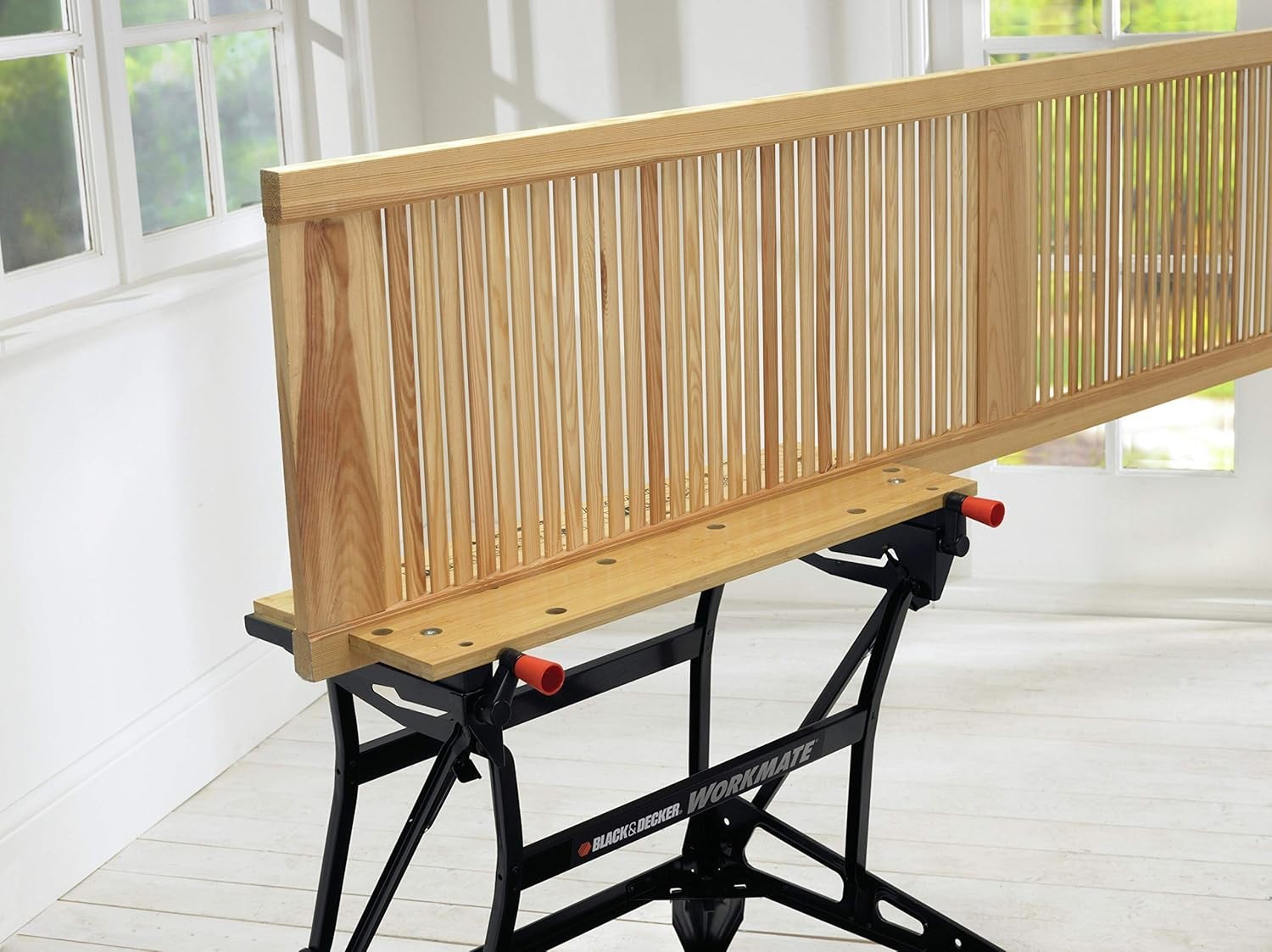 Heavy Duty Dual-Height Sawhorse Workbench with Steel Frame 250kg Capacity