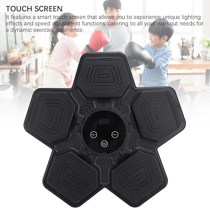 Wall Mounted Music Boxing Trainer Bluetooth LED Punch Pads Home Workout