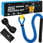 Golf Rope Swing Trainer Set Weighted Ball Tempo & Arm Band Aid