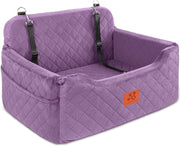 Purple Dog Booster Car Seat Memory Foam Travel Bed Washable 50lb