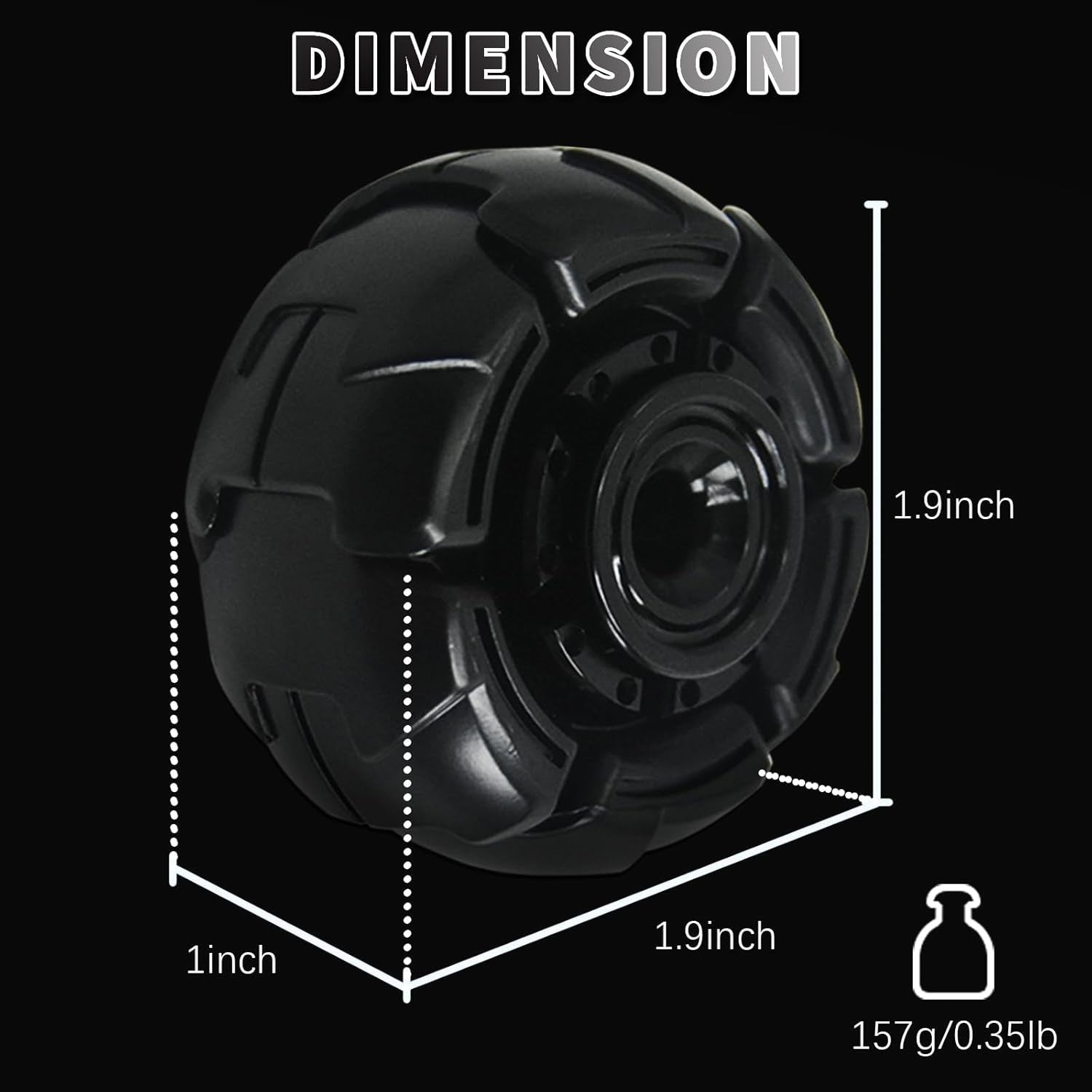 Black Metal Open Shell Fidget Spinner Smooth Spin EDC Stress Relief