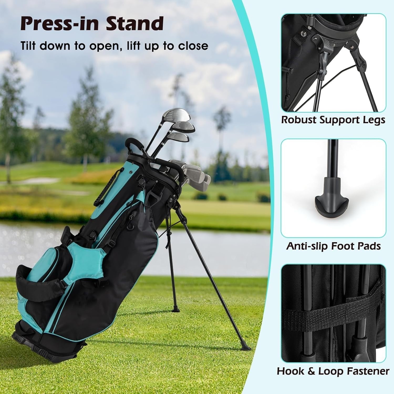 Ladies Right Hand Golf Club Set 12pc 460cc Driver Hybrid Irons Stand Bag