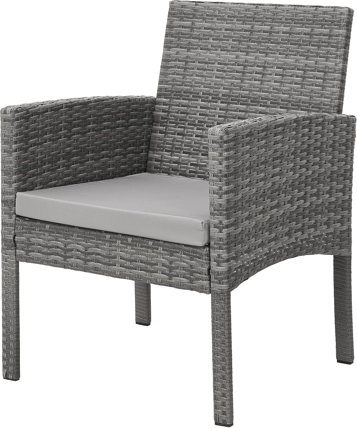 Grey Rattan Garden Furniture Set 4 Seater Outdoor Sofa Chairs Table
