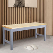 Wooden Indoor Dining Bench Grey Pine Kitchen Table Seating for Home Spaces