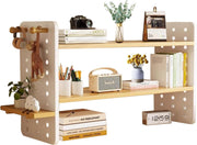 5-Shelf Adjustable Wooden Desktop Bookcase Modern Tabletop Organizer 40cm