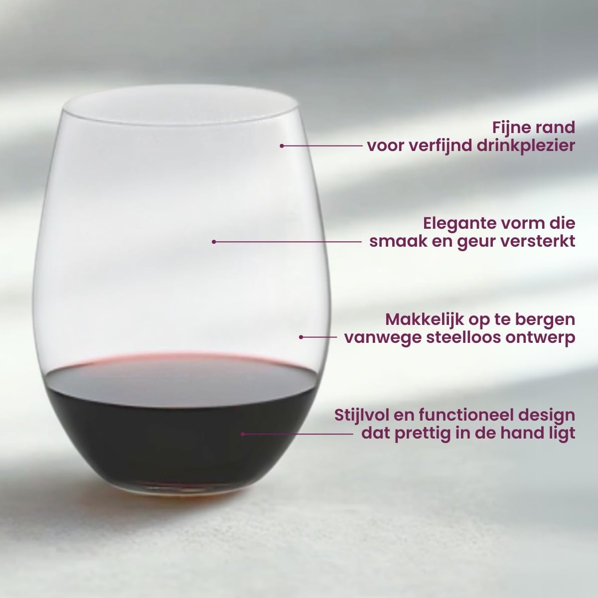 Crystal Wine Decanter 0.95L with 4 Stemless Glasses Modern Aerator Set