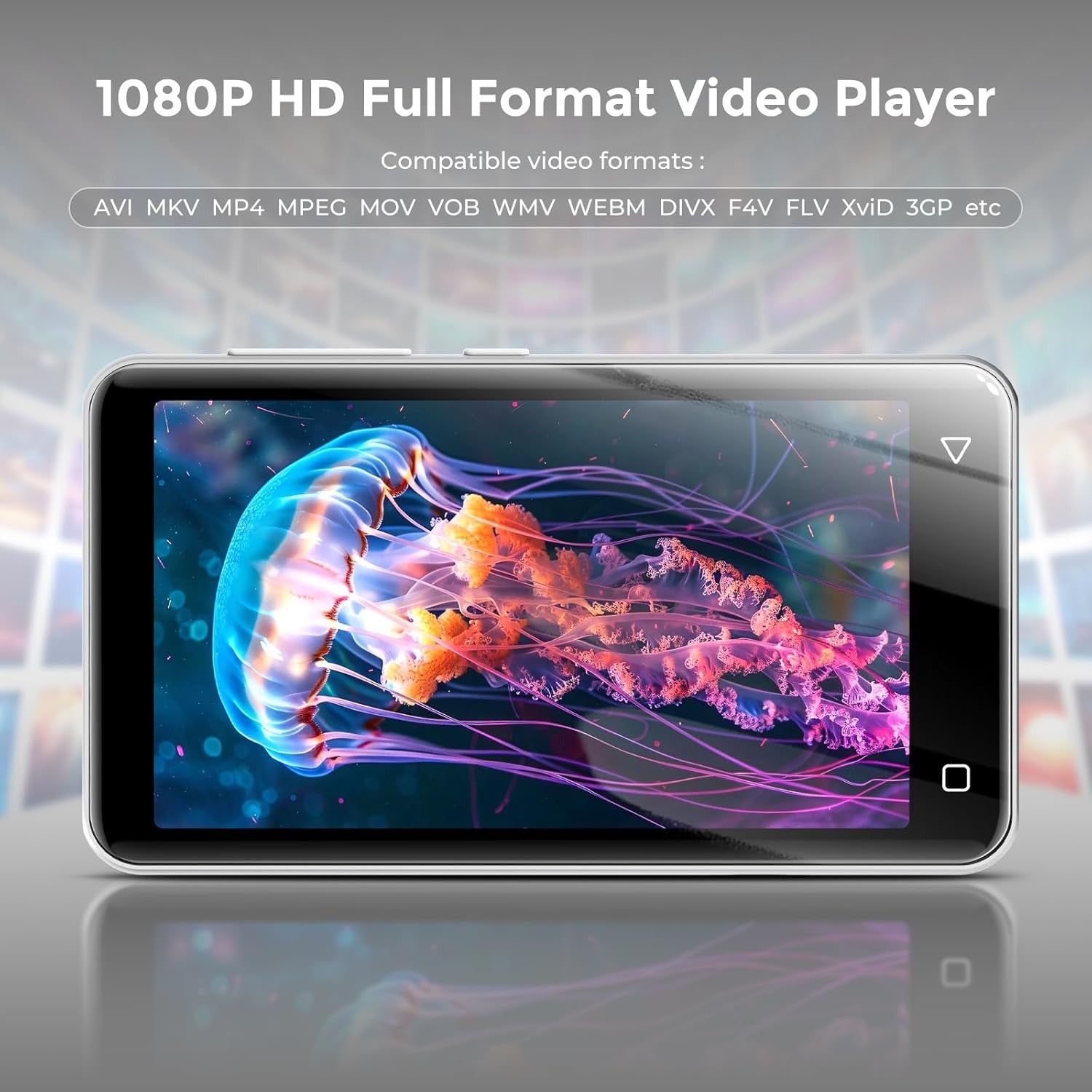Portable MP3 Player with Bluetooth & Wi‑Fi, 4.0″ Touchscreen, Parental Controls