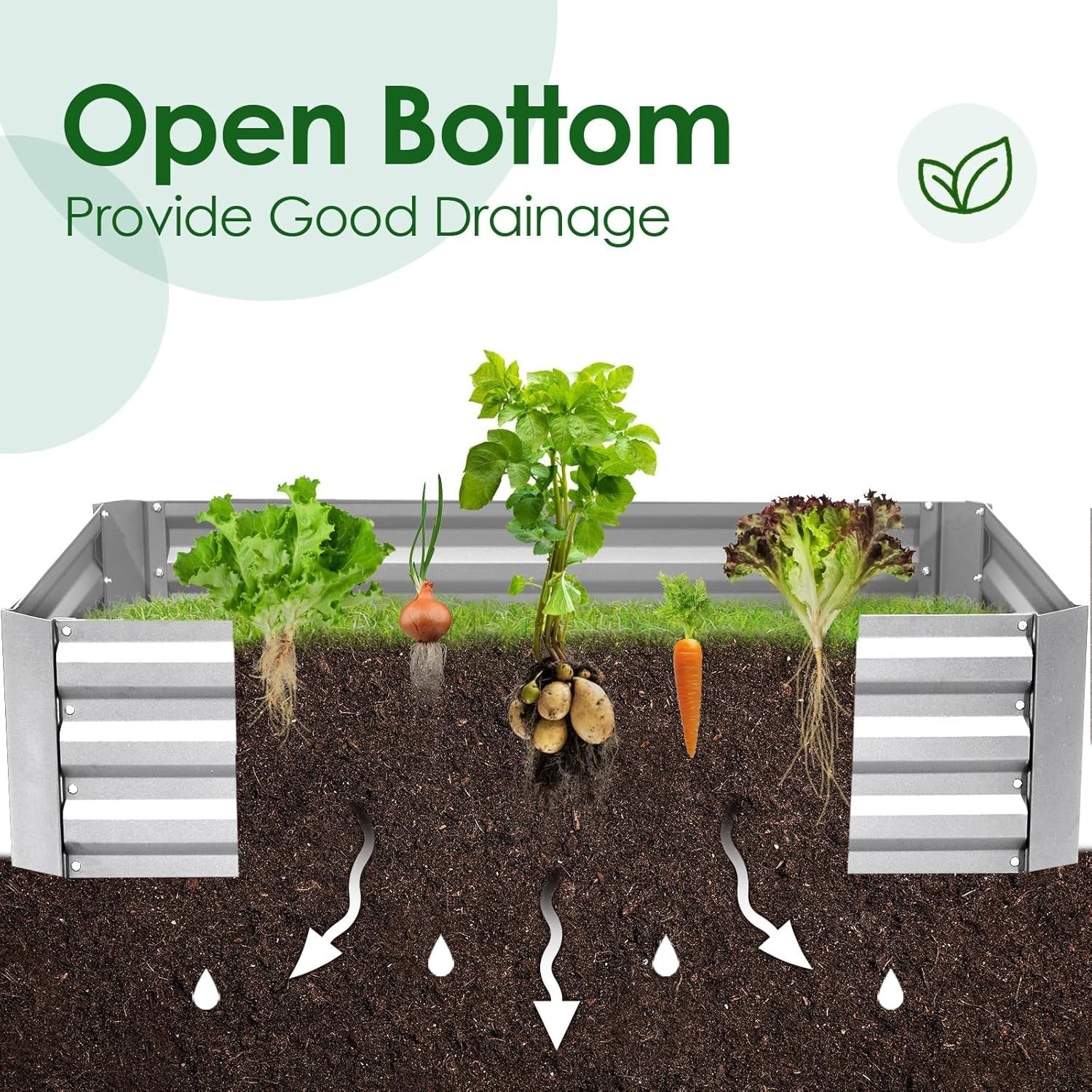 Galvanized Raised Garden Bed with PVC Cover 6x3x1ft Metal Planter Box