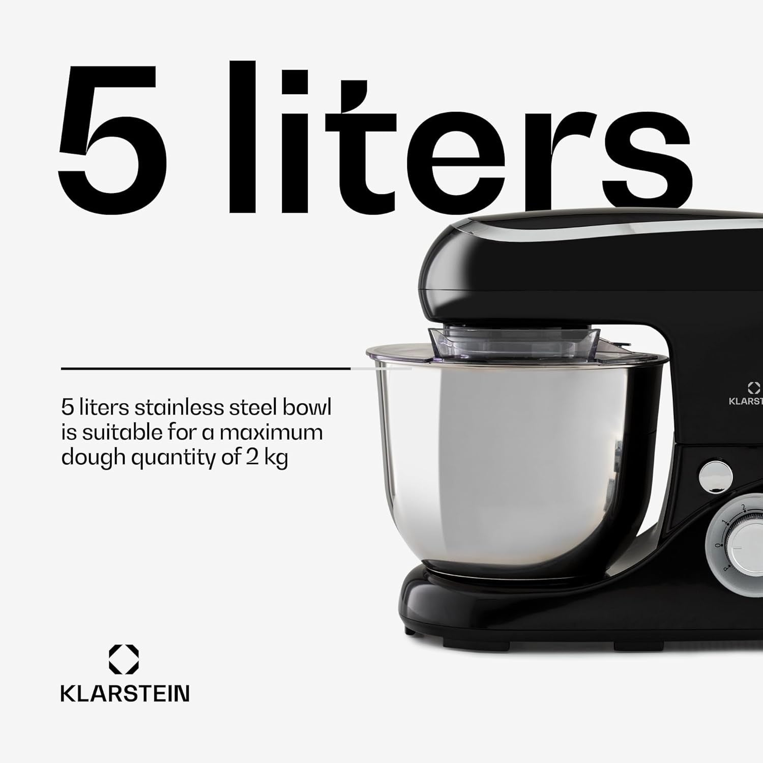 5L Stand Mixer 1300W Planetary Rotation 6 Speeds w/ Dough Hook & Whisk