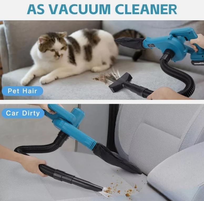 48V Cordless Leaf Blower Vacuum 2-in-1 Dual Battery Garden Yard Cleaner