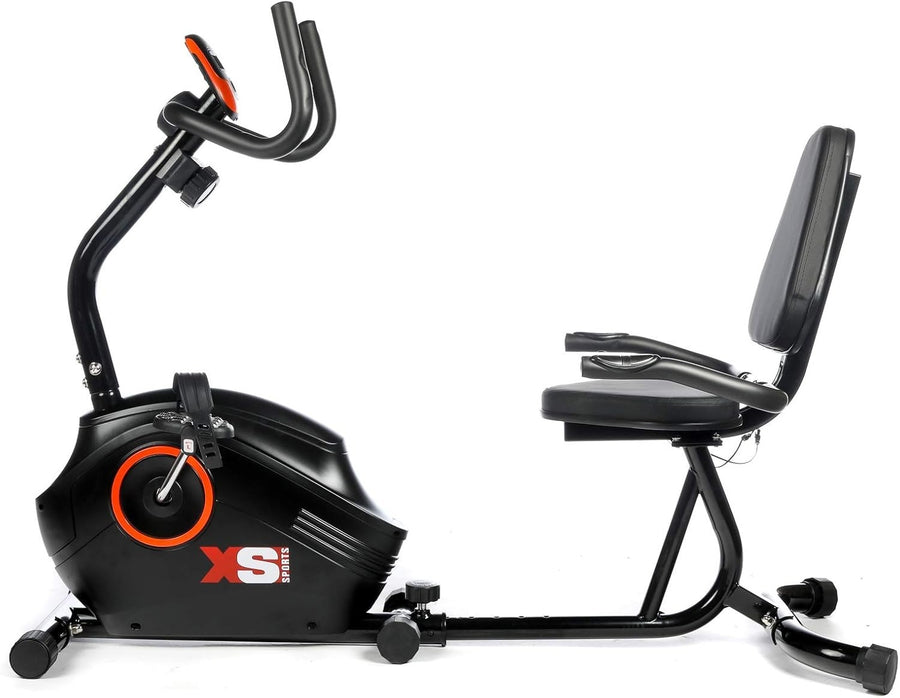 Recumbent Exercise Bike Magnetic 8 Level LCD Pulse Quiet Adjustable Seat Home