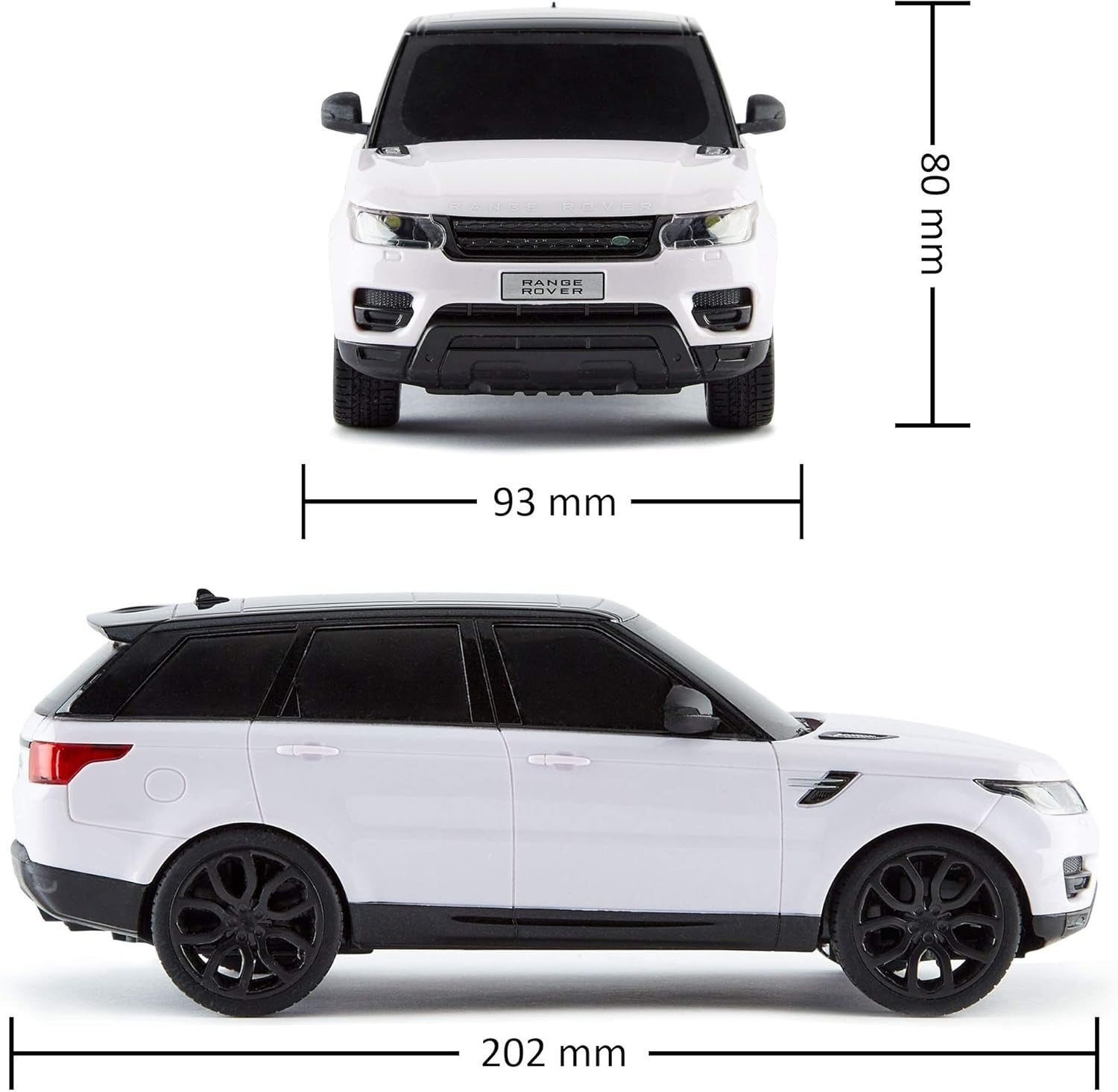 1:24 Scale Grey & Silver Sports RC Cars Set, Remote Control Vehicles with LED Li