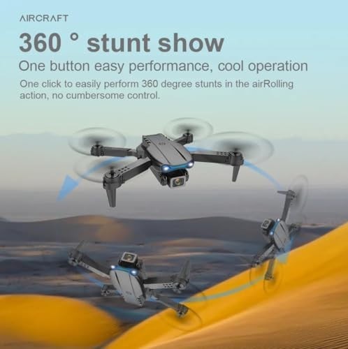 Foldable 1080P Dual Camera Drone w/ Live Video 2 Batteries Carry Case RC Quad
