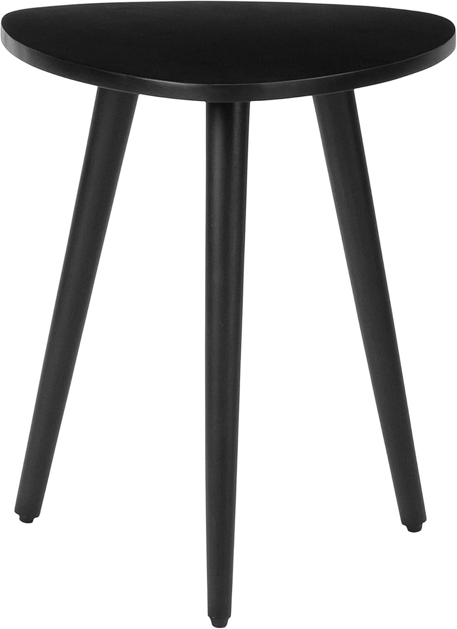 Black Triangle End Table Small Side Table Solid Wood Modern Minimalist 40x40x45
