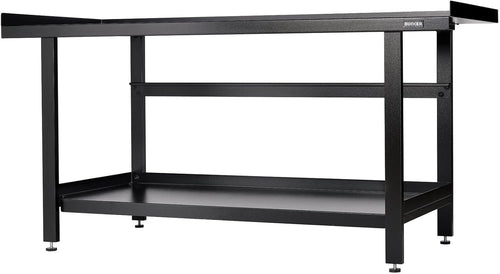 Heavy Duty 1.83m Steel Workbench Matte Black Adjustable Feet Bunker Range