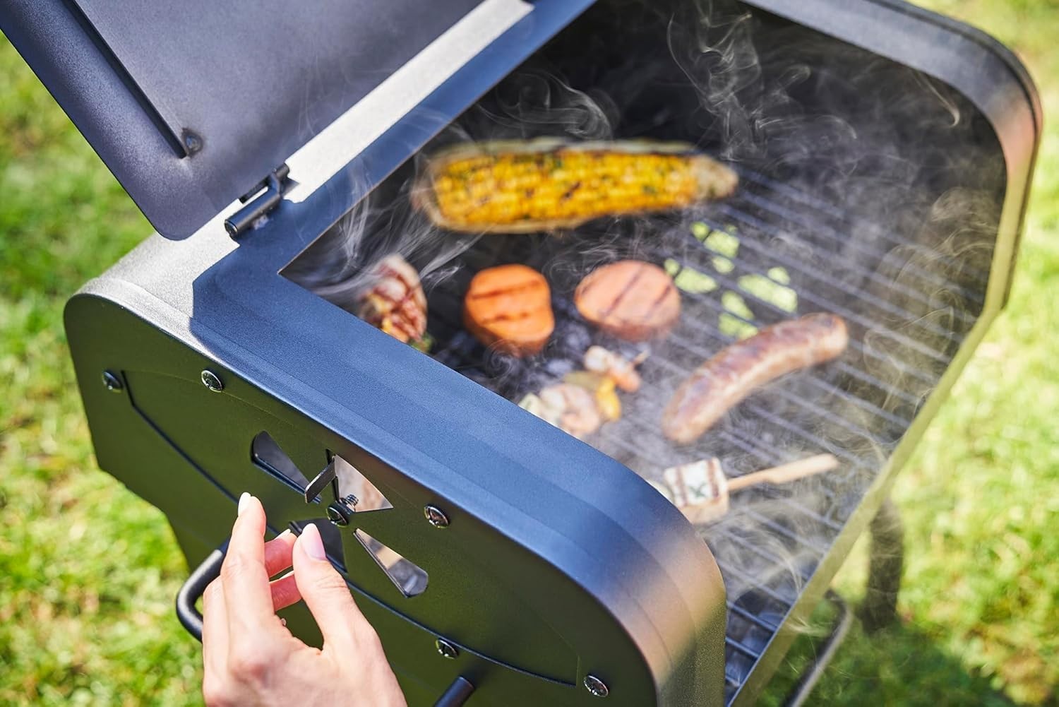 Portable Charcoal BBQ Grill with Adjustable Airflow | Outdoor Camping
