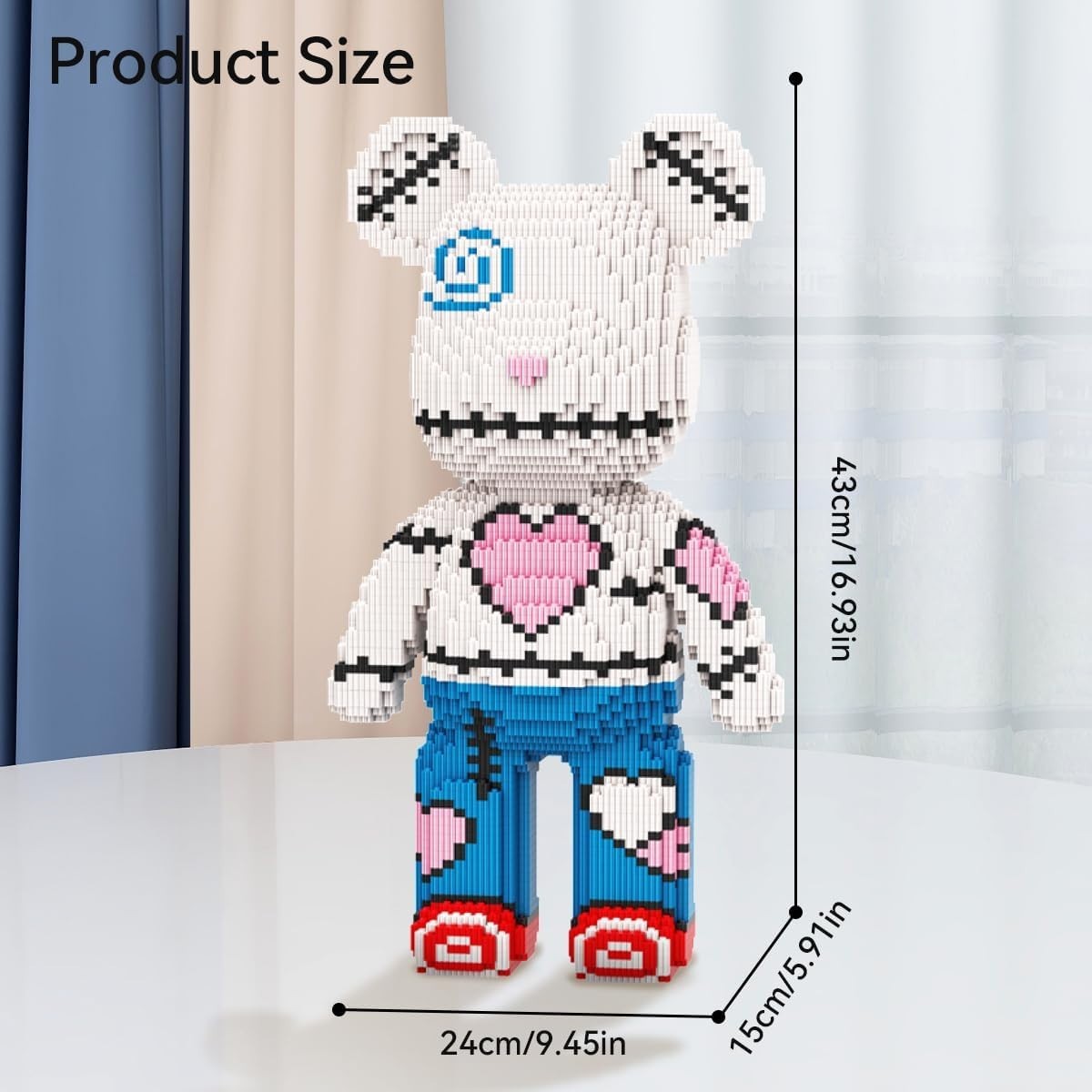 5350PCS Bear Micro Building Blocks Set - Creative Home Decor & Kids Toy Gift
