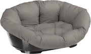 Plastic Dog Cat Bed Basket w Padded Cotton Cushion Anti Slip 64cm